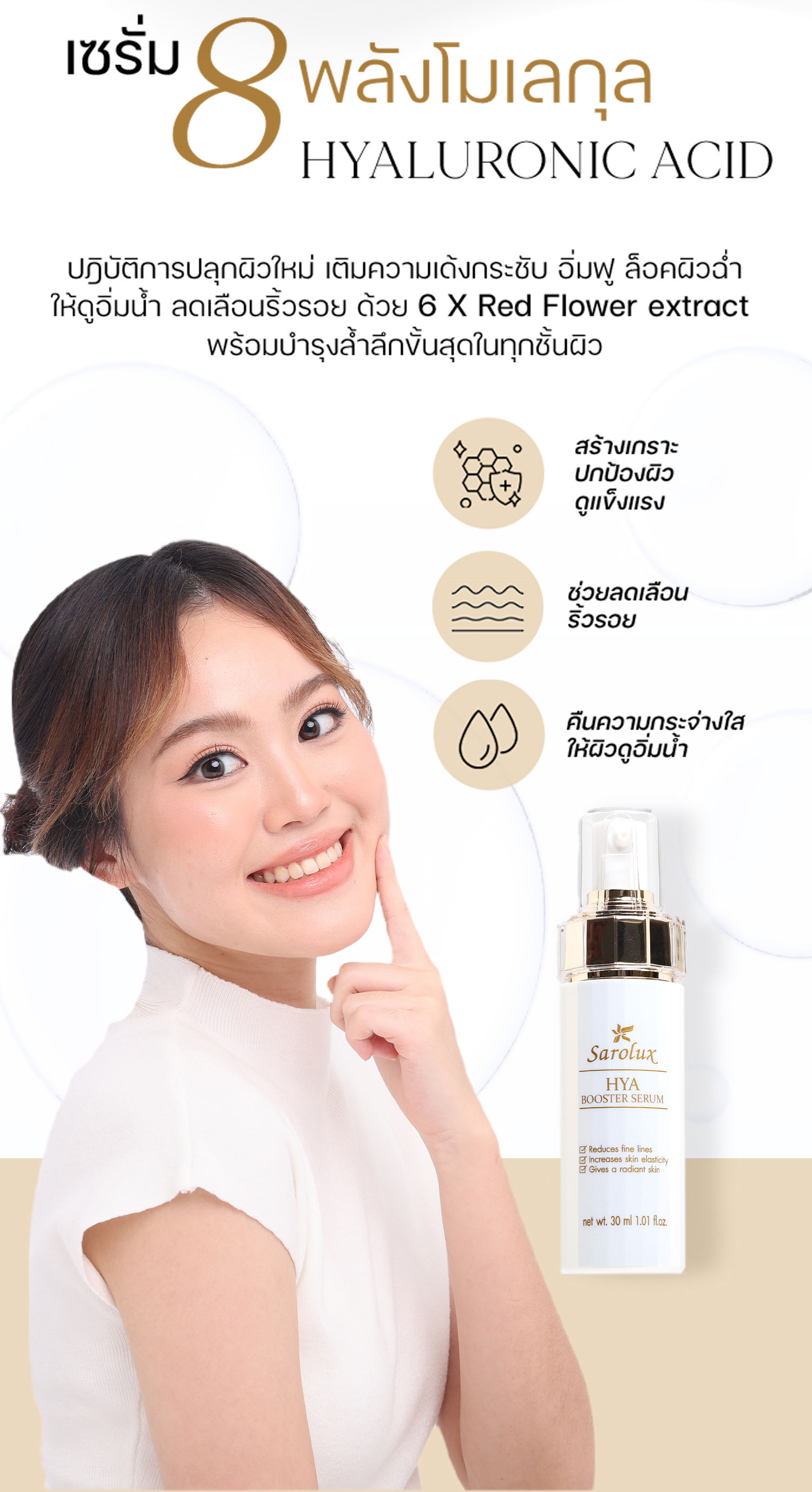 เซรั่ม 8 พลังโมเลกุล (HYA Booster Serum)